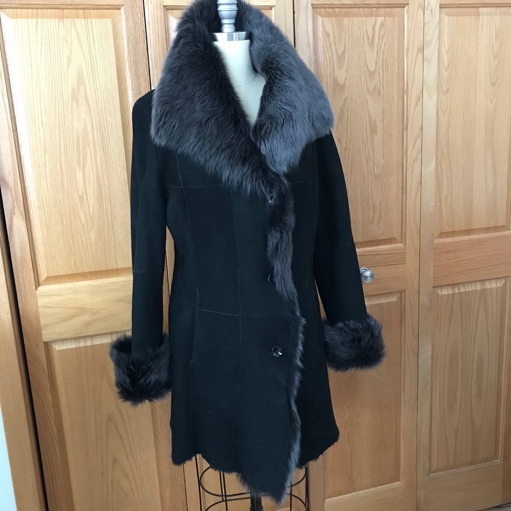 Toscana Shearling Coat in Black Brisa from Nordstrom’s